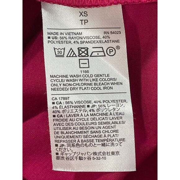 Banana Republic Tank Top Size XS Sleeveless One Shoulder Pink Rayon Feminine - Picture 3 of 6